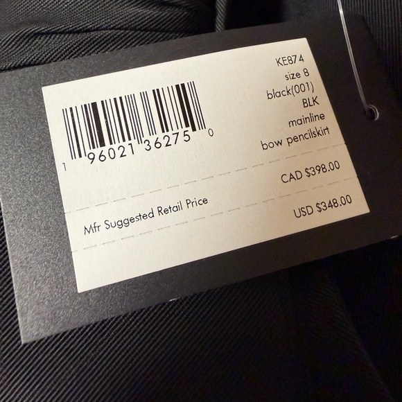 Kate Spade Black Bow Pencil Skirt SIZE 8 NWT - Picture 9 of 14